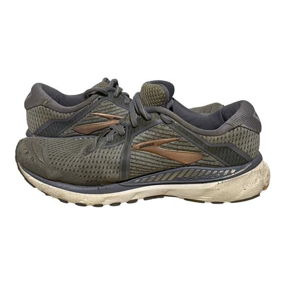 Brooks Adrenaline GTS 20 Gray Copper Mens Size 9.5 Stability Running Shoes - Picture 5 of 8